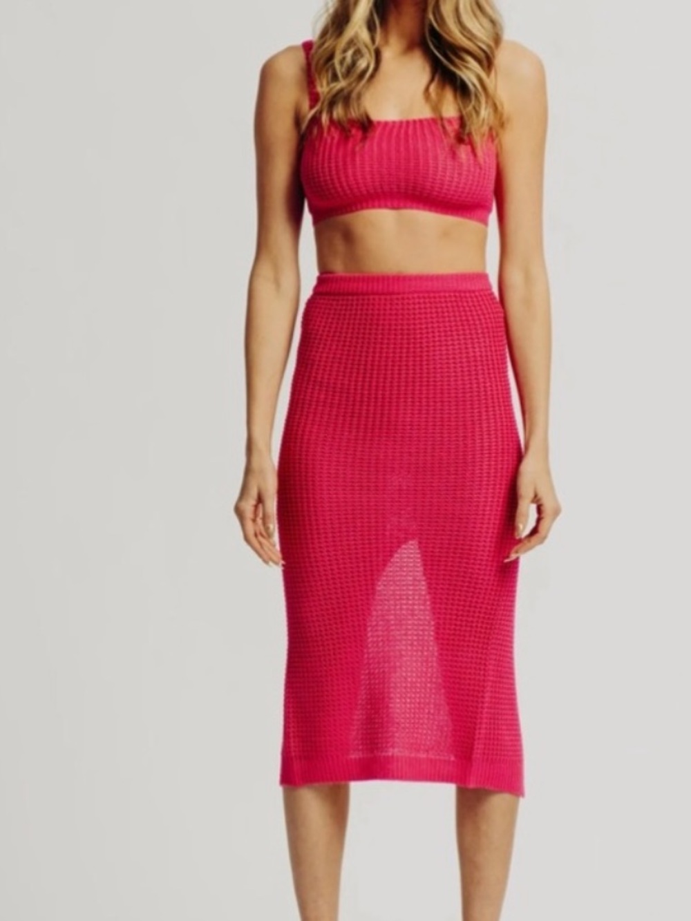 NWT TORN by Ronny Kobo Collection kirsi sweater skirt set in raspberry size M